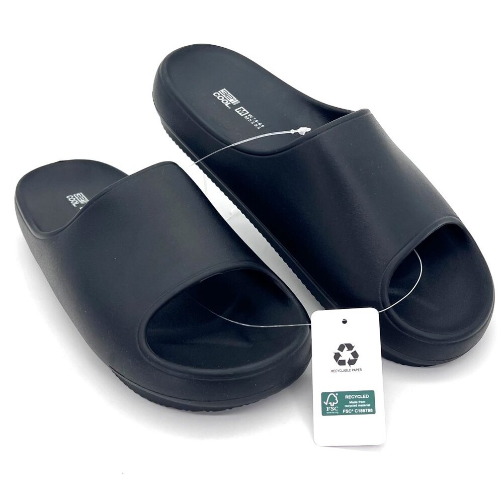 32 Degrees Cool Unisex Black Cushion Slides Womens 7.5-8.5 Mens 5.5-6.5 Size M - Picture 3 of 11